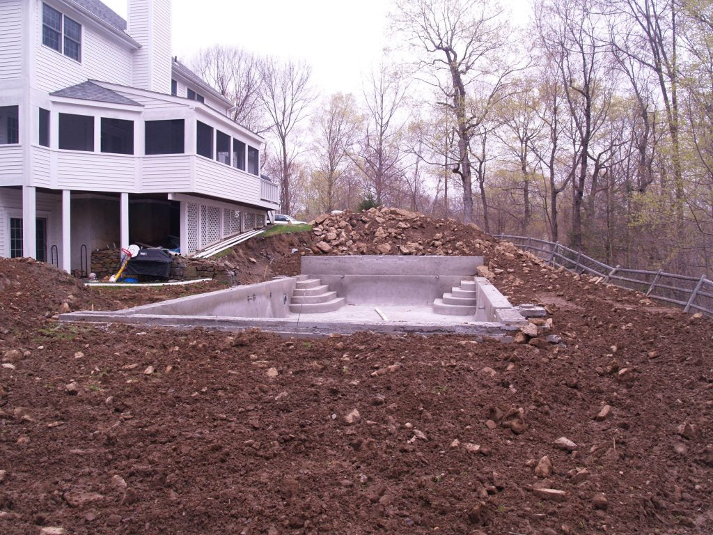 Landscape construction in progress