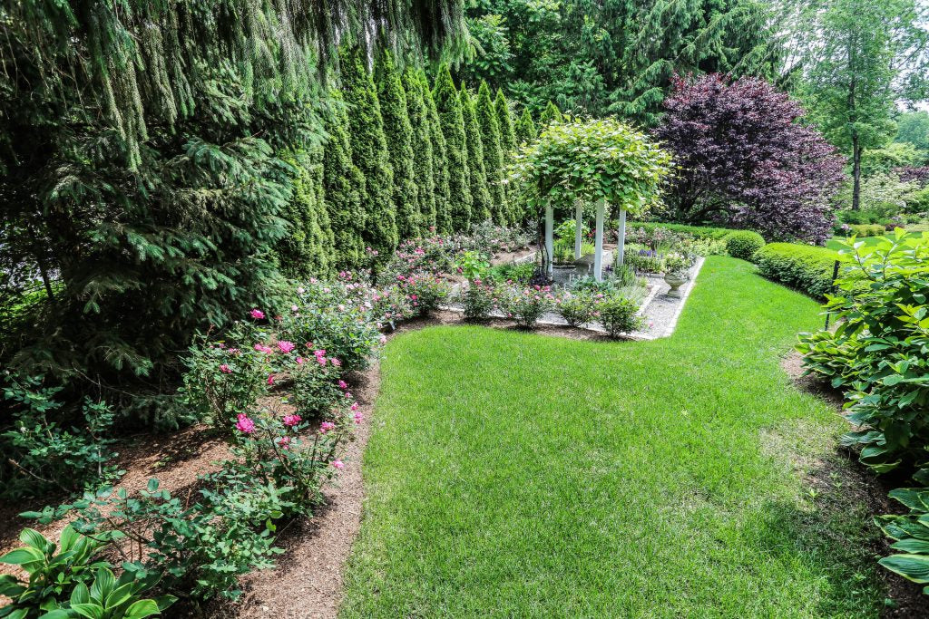 Mature estate landscape — representative of Perennial Gardens traditional landscape design